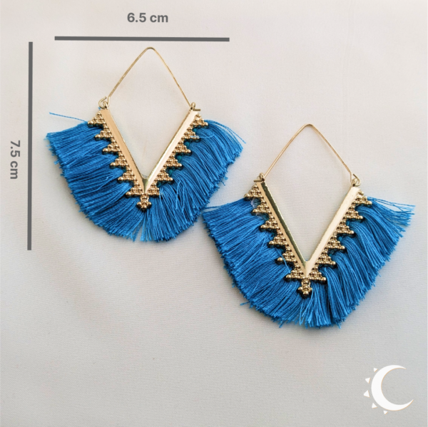Cool Blue Rhombus Tassel - Image 6