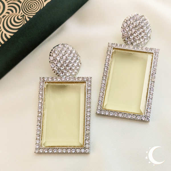Rhinestone Crystal Party Wear Double Spanish Silver White - Image 6