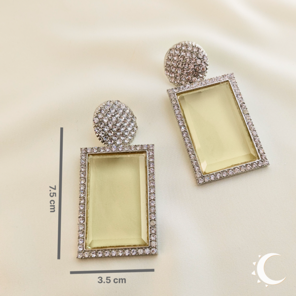 Rhinestone Crystal Party Wear Double Spanish Silver White - Image 7