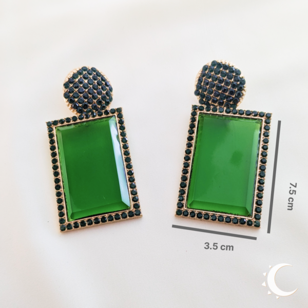 Rhinestone Crystal Party Wear Deep Green - Image 7
