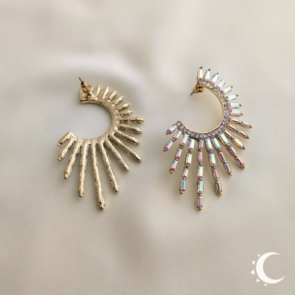 Sunrays Burst Crystal Rainbow Studs - Image 5