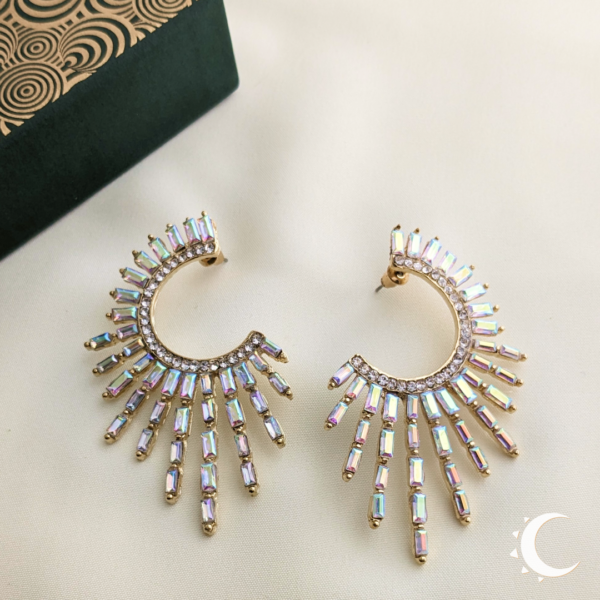 Sunrays Burst Crystal Rainbow Studs - Image 7