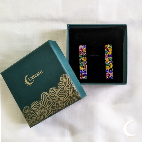 Kaleidoscopic Drop Crystal Studs - Image 6