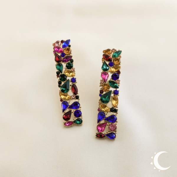 Kaleidoscopic Drop Crystal Studs - Image 9
