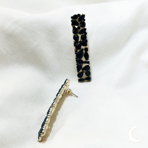 Midnight Black Drop Crystal Studs - Image 8