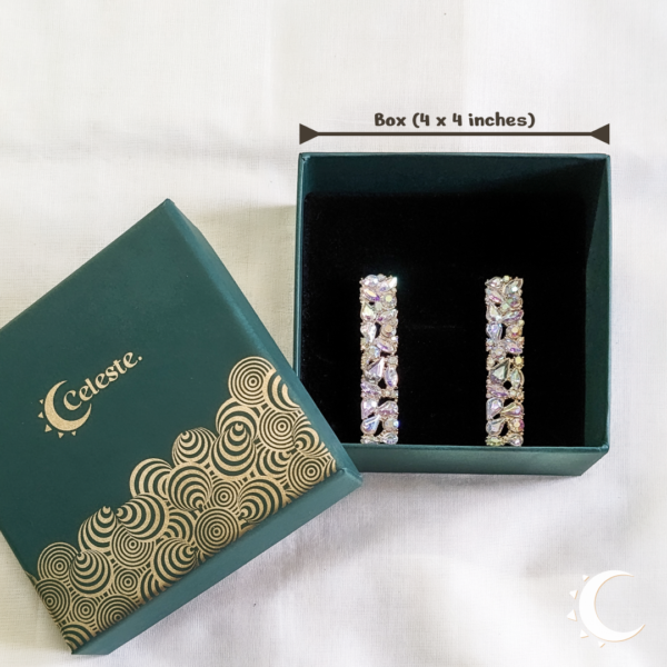 Moonstone-White Drop Crystal Studs - Image 10