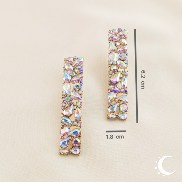Moonstone-White Drop Crystal Studs - Image 11