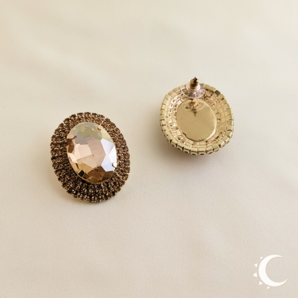 Oval Glamour Studs - Dairy Cream - Image 2