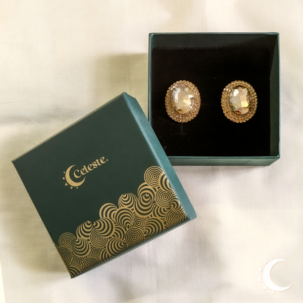 Oval Glamour Studs - Dairy Cream - Image 3