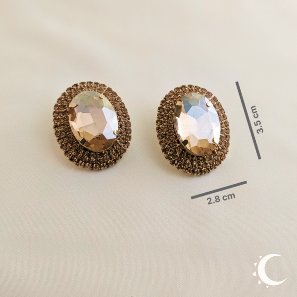 Oval Glamour Studs - Dairy Cream - Image 10