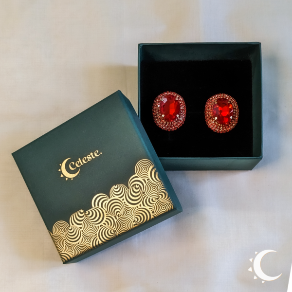 Oval Glamour Studs - Japanese Maple - Image 3