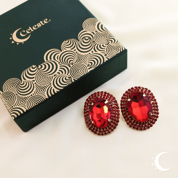 Oval Glamour Studs - Japanese Maple - Image 4