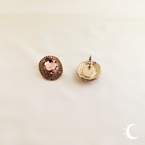 Oval Glamour Studs - Pinkish Tan - Image 2