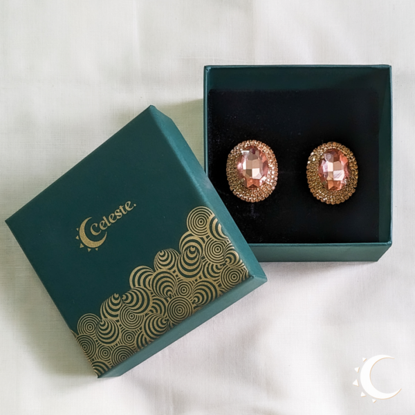 Oval Glamour Studs - Pinkish Tan - Image 3