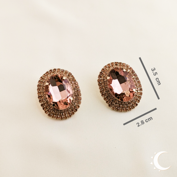 Oval Glamour Studs - Pinkish Tan - Image 10