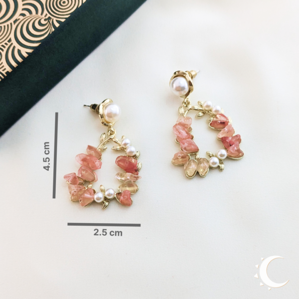 Peach Chipstone Hollow Pentagon Cluster - Image 2
