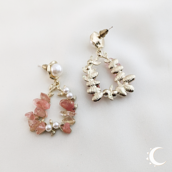 Peach Chipstone Hollow Pentagon Cluster - Image 3