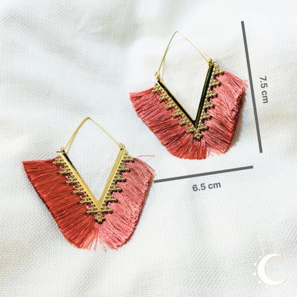 Pinkish Brown Rhombus Tassel - Image 2