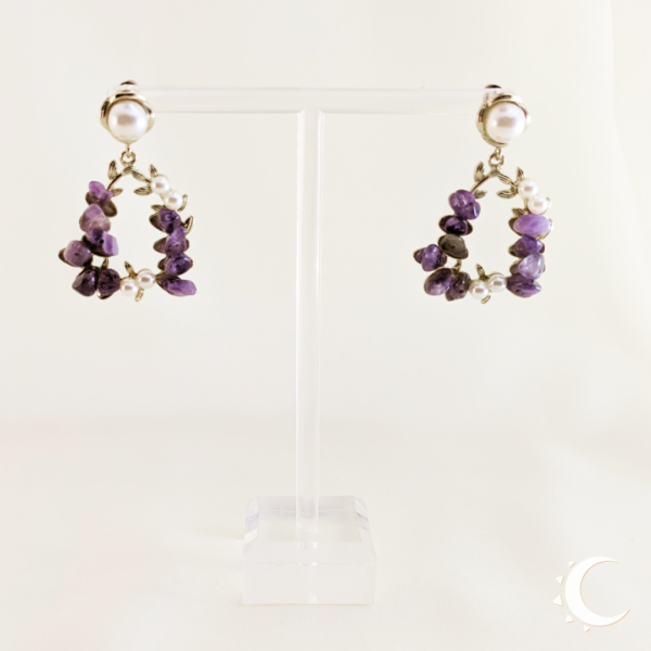 Purple Chipstone Hollow Pentagon Cluster - Image 8