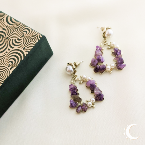 Purple Chipstone Hollow Pentagon Cluster - Image 6